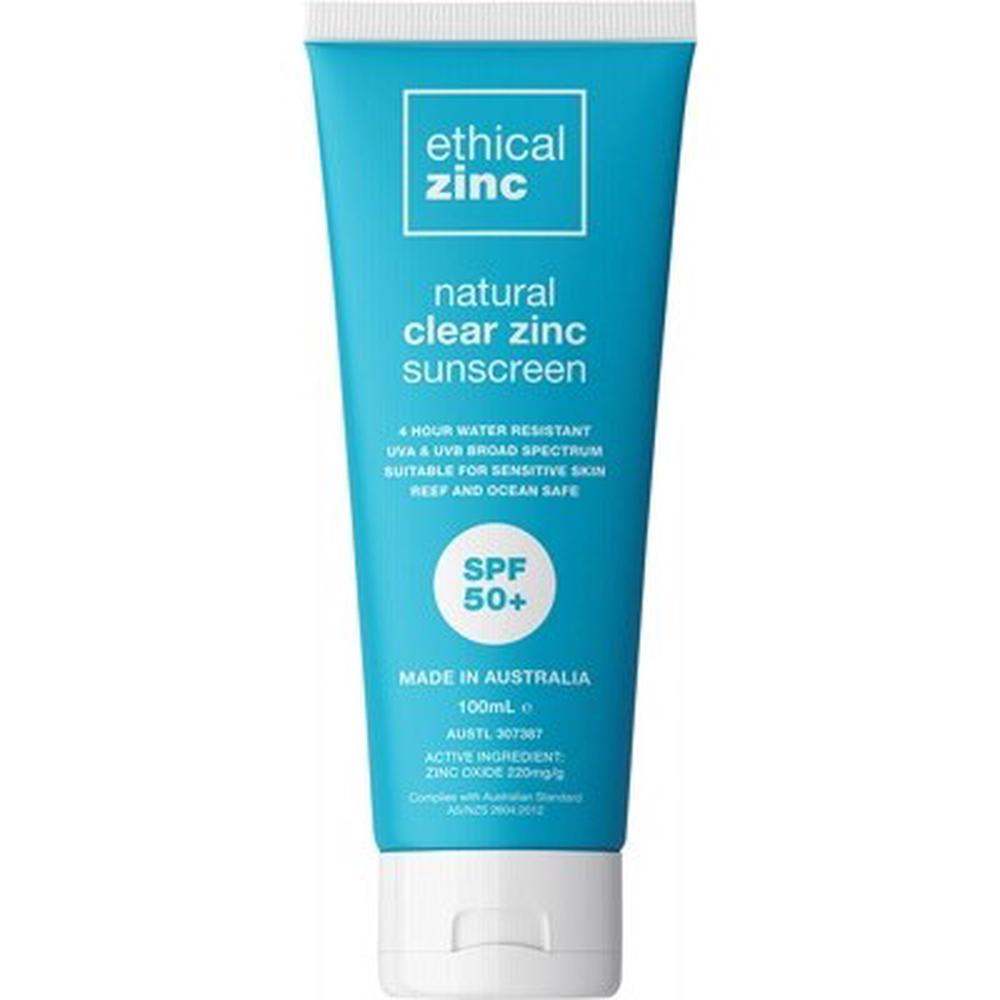 Natural Clear Zinc Sunscreen SPF 50+ - 100mL, 9354028000018