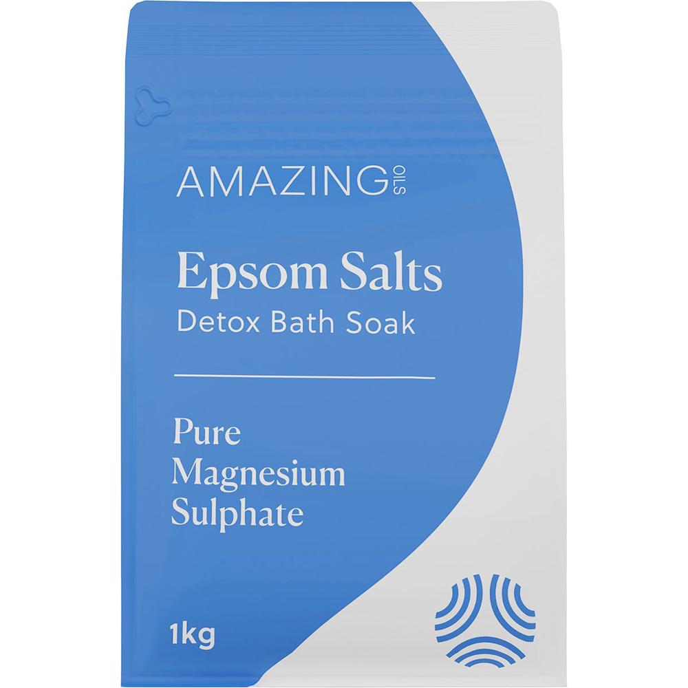 Amazing Oils Epsom Salts Detox Bath Soak Pure Magnesium Sulphate - 1kg, 9354150000825