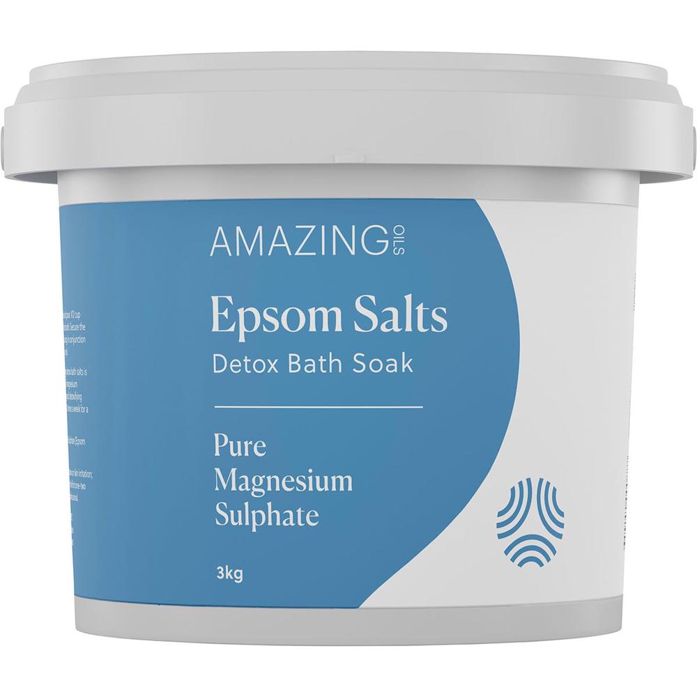 Amazing Oils Epsom Salts Detox Bath Soak Pure Magnesium Sulphate - 3kg, 9354150000887