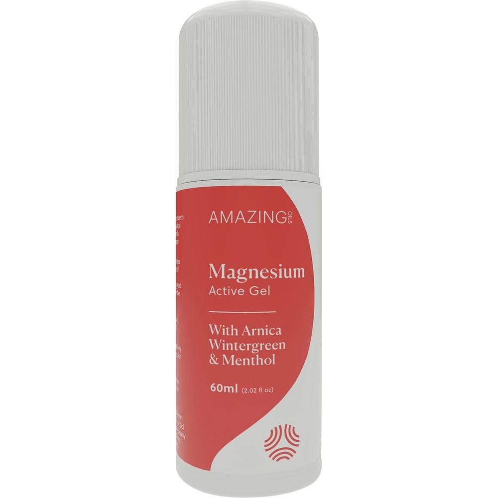 Amazing Oils Magnesium Active Gel Roll-On Arnica,Wintergreen,Menthol - 60mL, 9354150000955