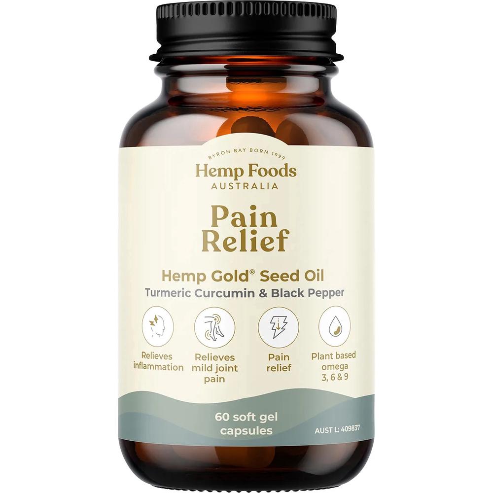 Pain Relief with Hemp Gold Seed Oil, 60 Caps, 9354216001094