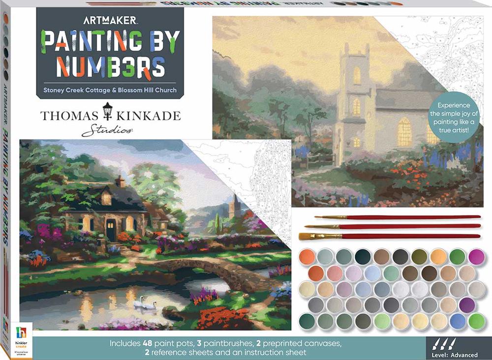 Hinkler Books Art Maker Painting by Numbers Stoney Creek Cottage