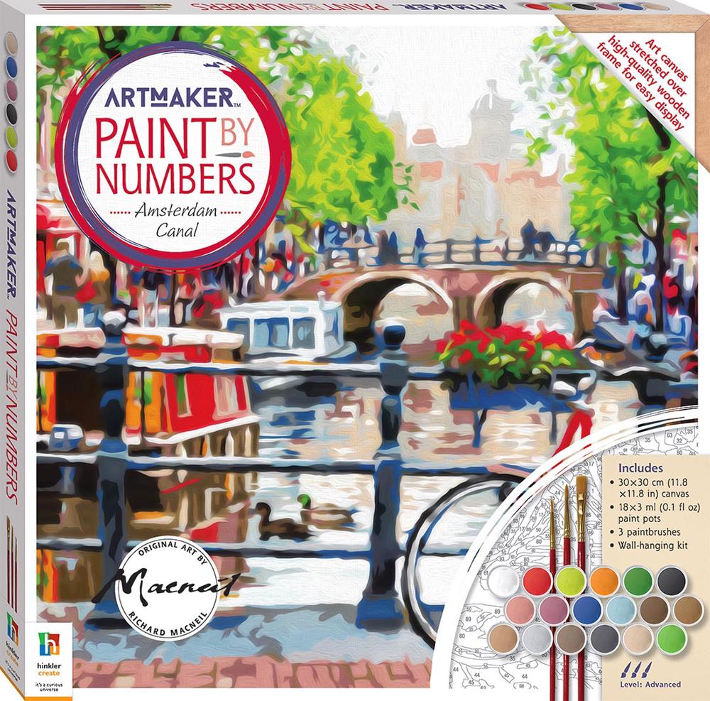 Hinkler Art Maker Paint by Numbers Canvas Amsterdam Canal Buy online