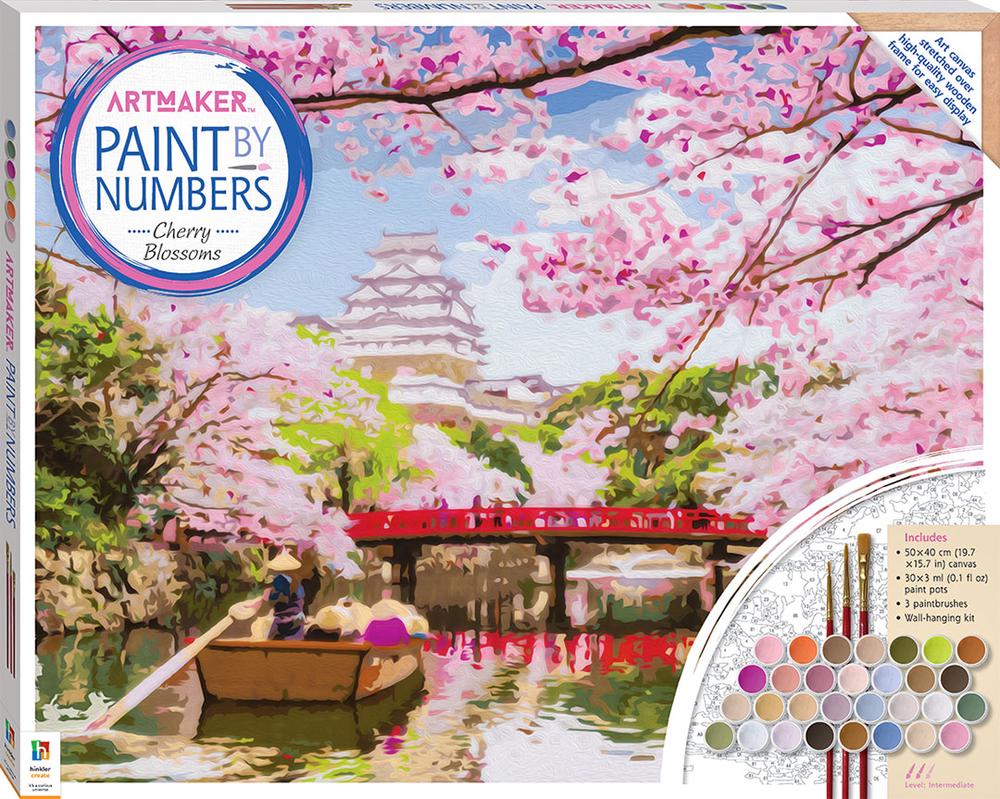 Art Maker Paint by Numbers Canvas: Cherry Blossoms, 9354537007256