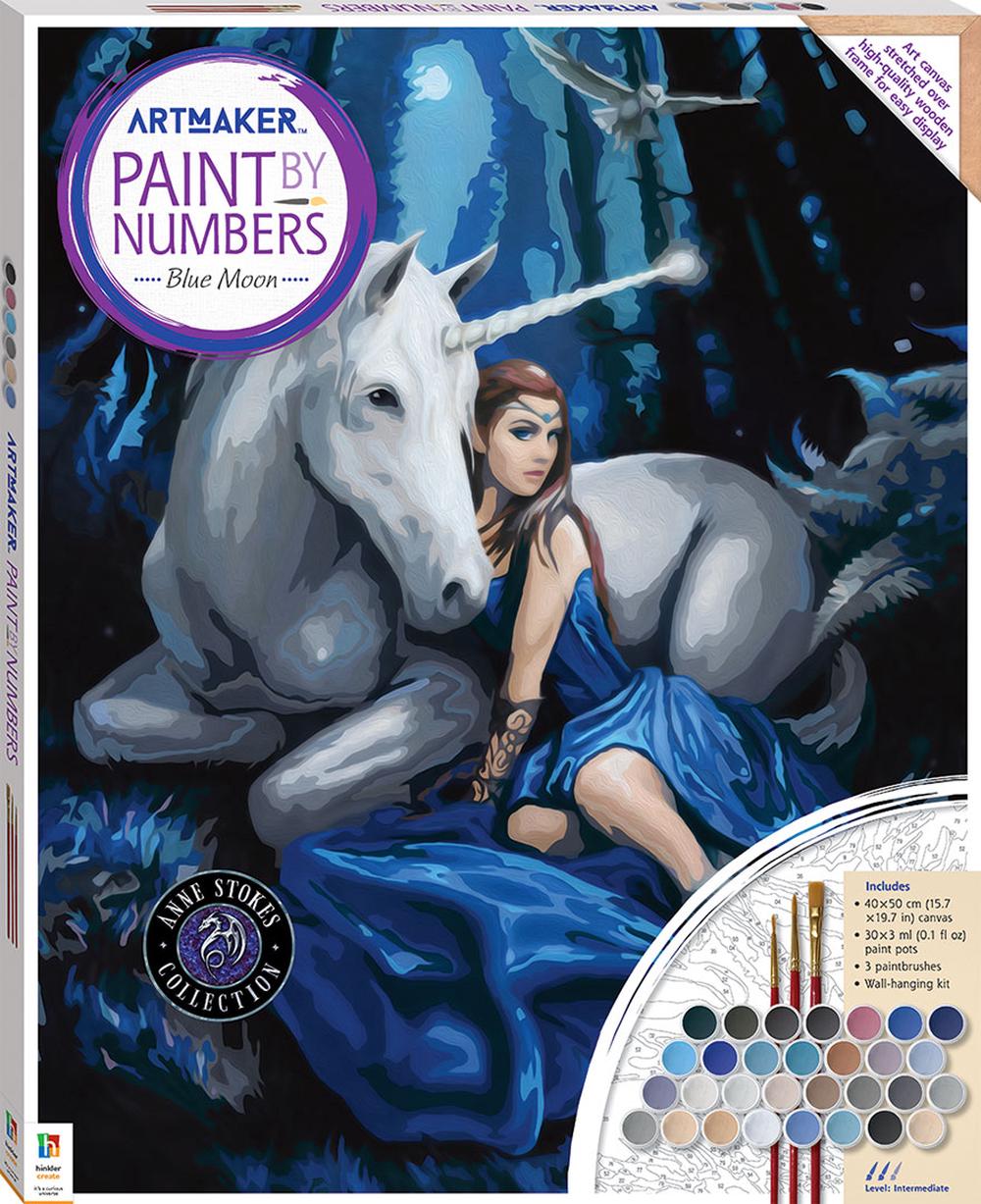 Hinkler Books Art Maker Paint by Numbers Canvas Blue Moon Buy online