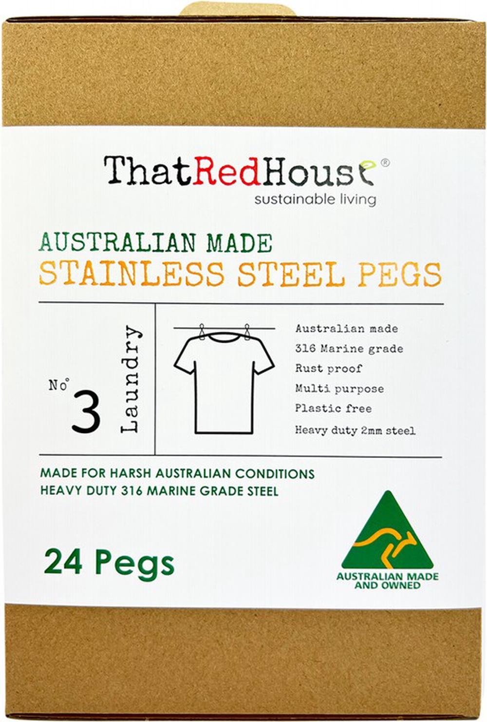 Stainless Steel Pegs, 24 Piece, 9356196001118