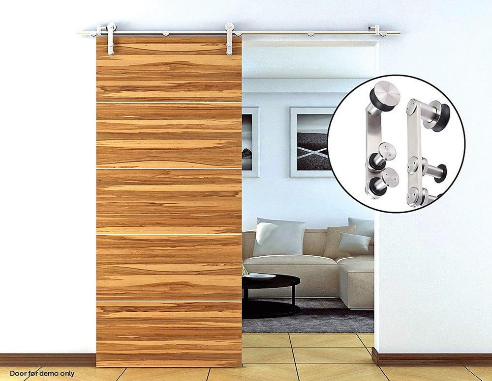 Serrano Sliding Barn Door Hardware Style 3 (Stainless Steel) Buy online at The Nile