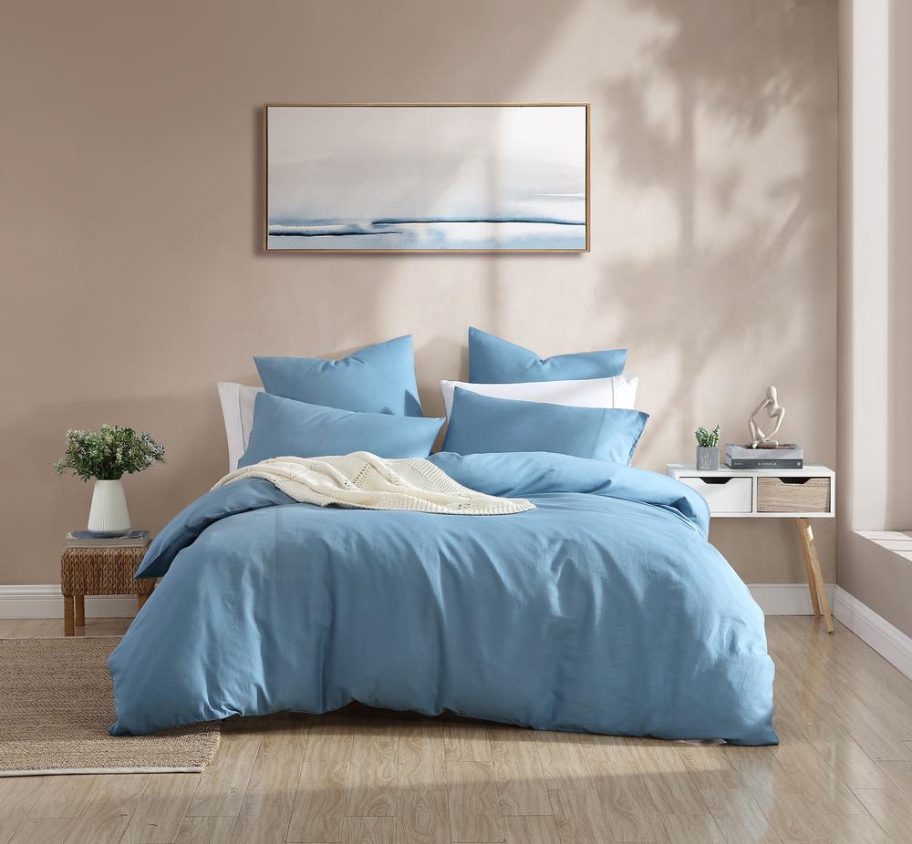 Platinum Serene Quilt Cover Set (Denim) - Super King | Buy online at ...