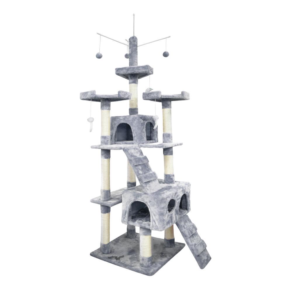 PaWz Cat Tree Post Scratcher House (Grey) 210cm Buy online at The Nile