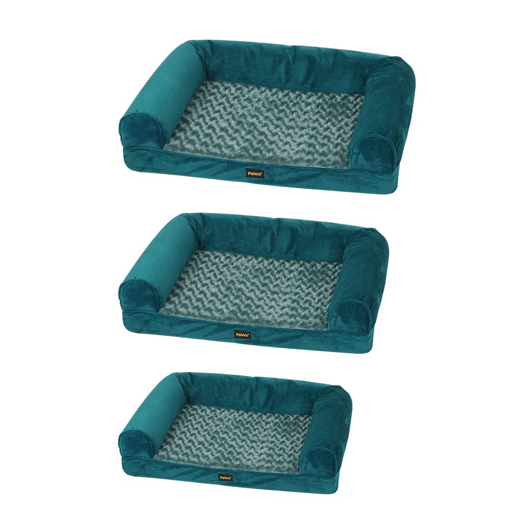 PaWz Pet Bed with Supportive Bolstered Edges (Blue) XL Buy online