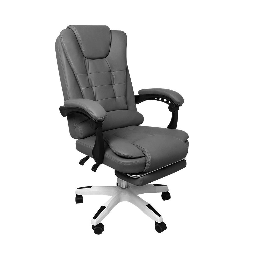 Levede Executive Gaming/Office Chair With Retractable Footrest (Grey