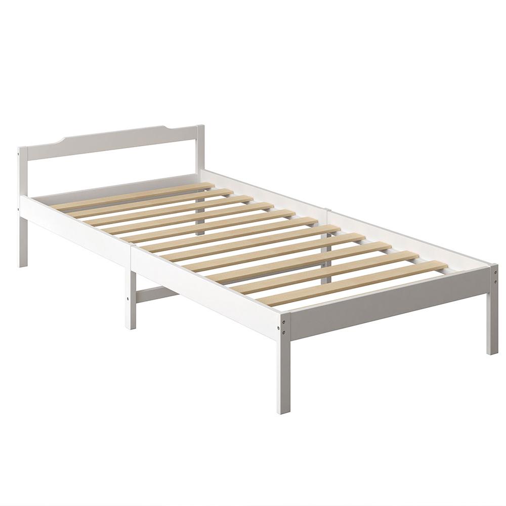 Levede Wooden Bed Frame (White) King Single Buy online at The Nile