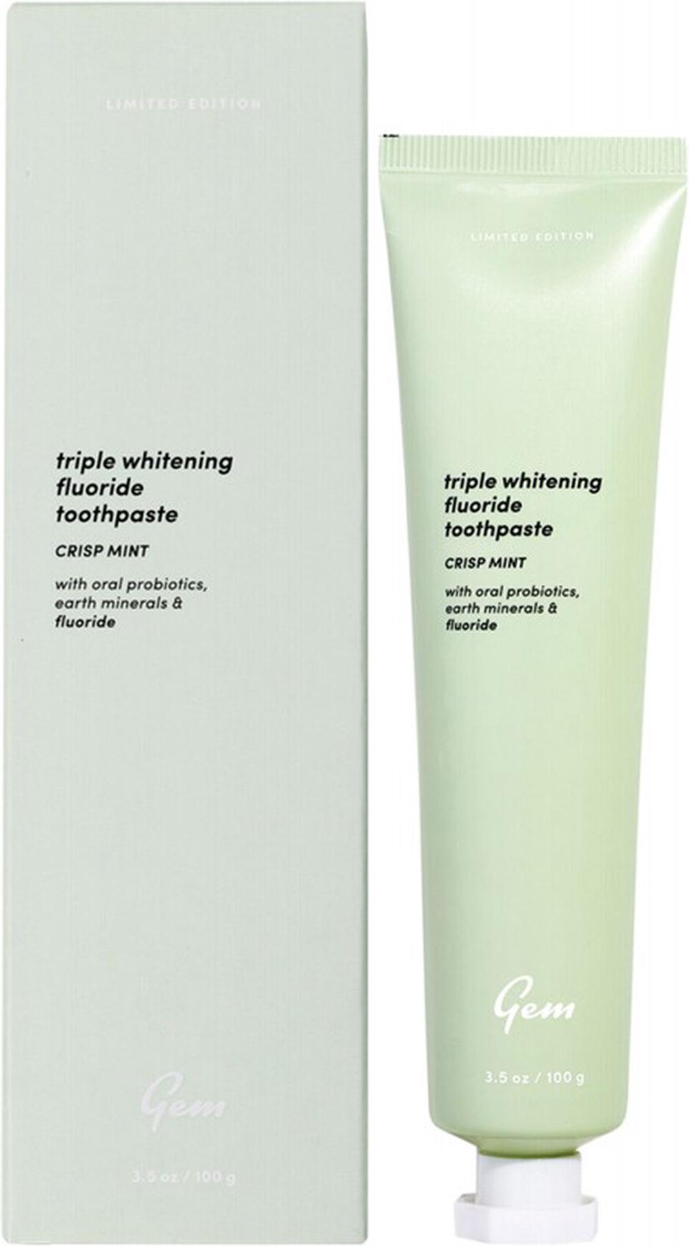Triple Whitening Fluoride Toothpaste (Crisp Mint) - 100g, 9356892000194