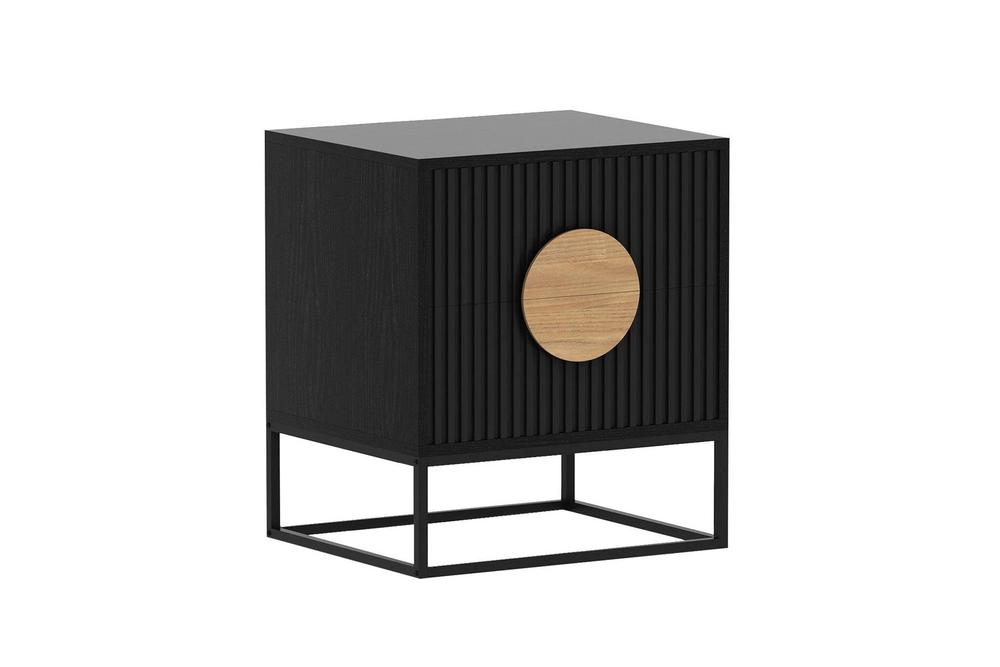 Sarantino Nightstand with 2 Drawers (Black) by Sarantino - ISBN: 9358528022020