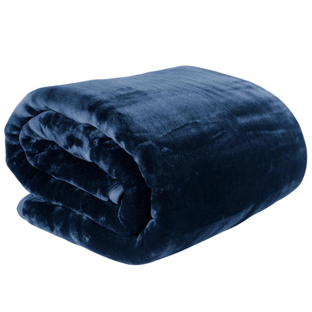 Laura Hill Mink Blanket (Navy) - 220x240, 9358528045876