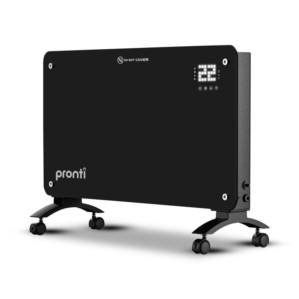 Pronti Glass Panel Convection Heater with Remote Control LED Display, 2000W (Black) by Pronti - ISBN: 9358528057596