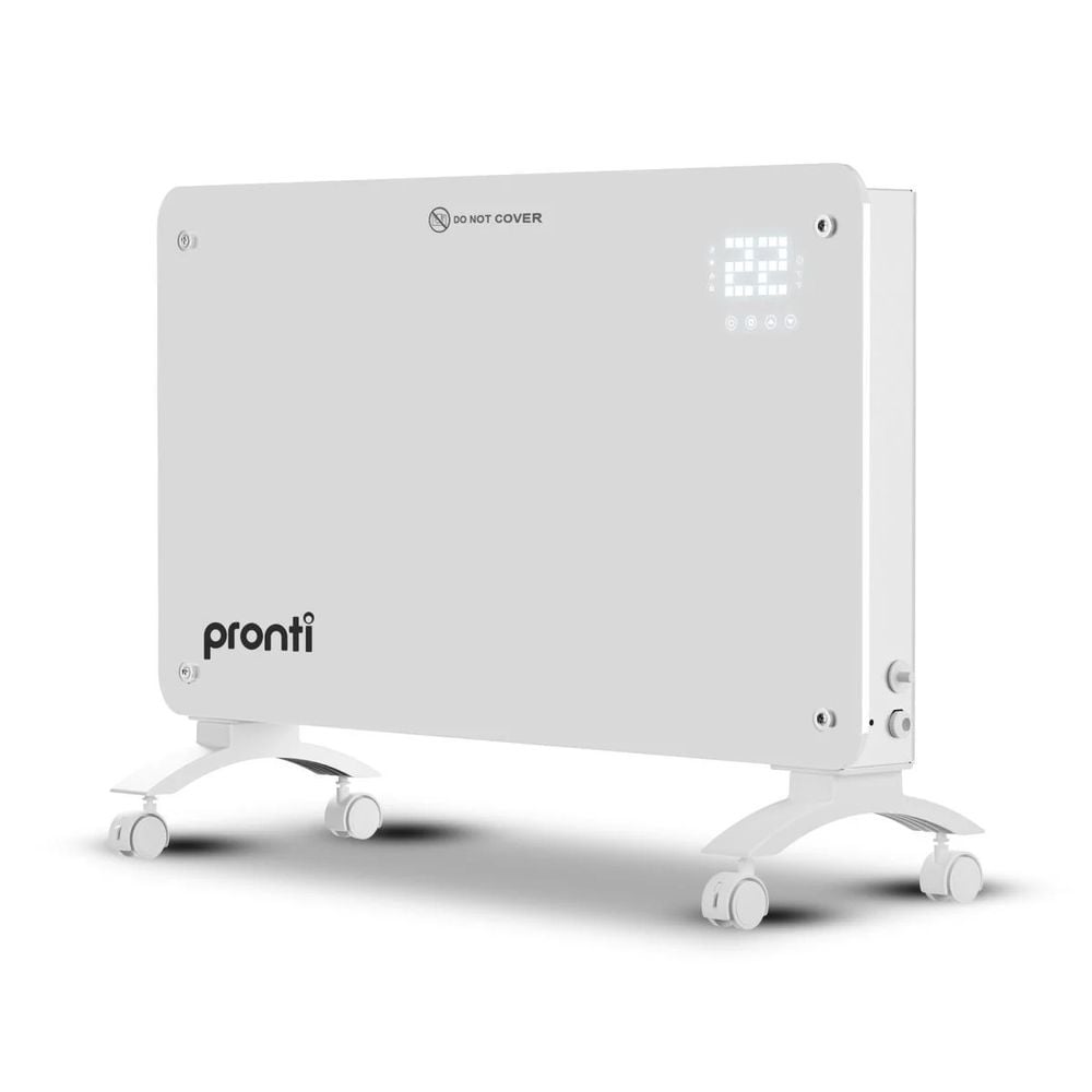 Pronti Glass Panel Convection Heater with Remote Control LED Display, 2000W (White) by Pronti - ISBN: 9358528057602