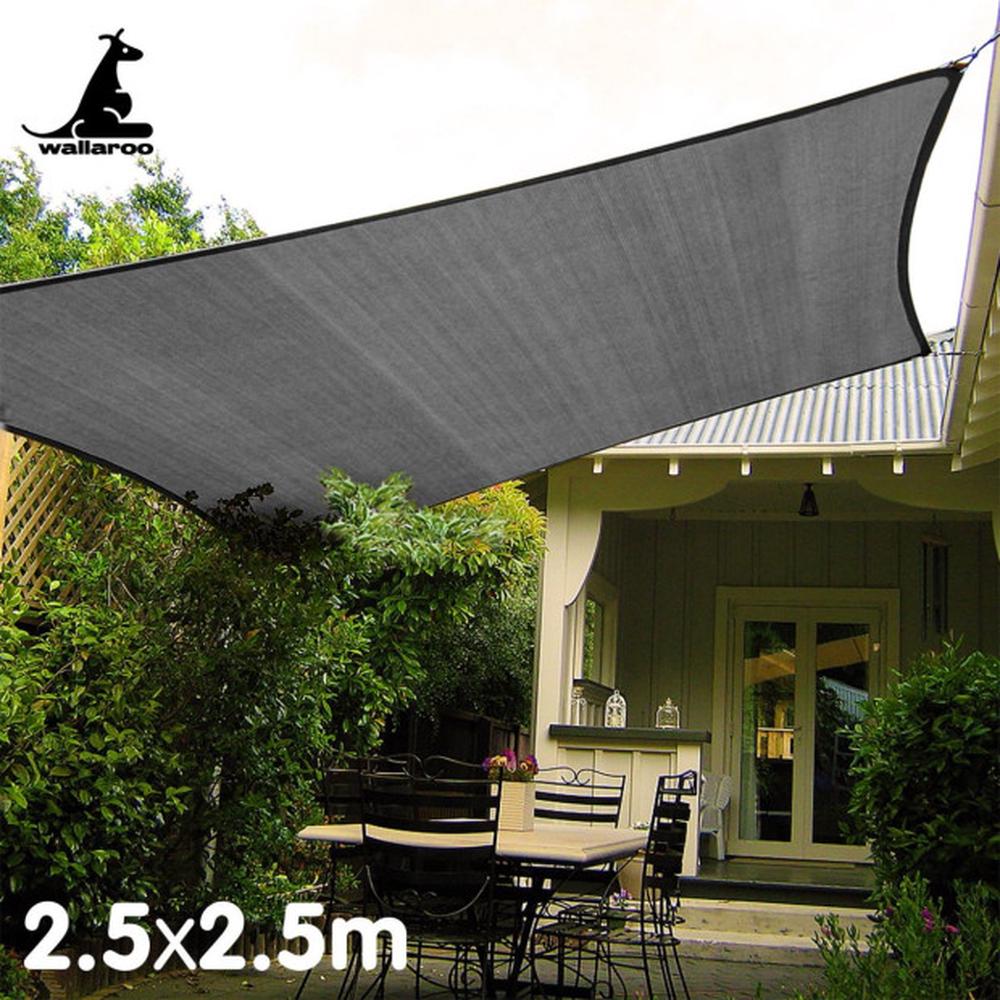 Wallaroo Rectangle Shade Sail (Grey) - 2.5x2.5m, 9358528066345