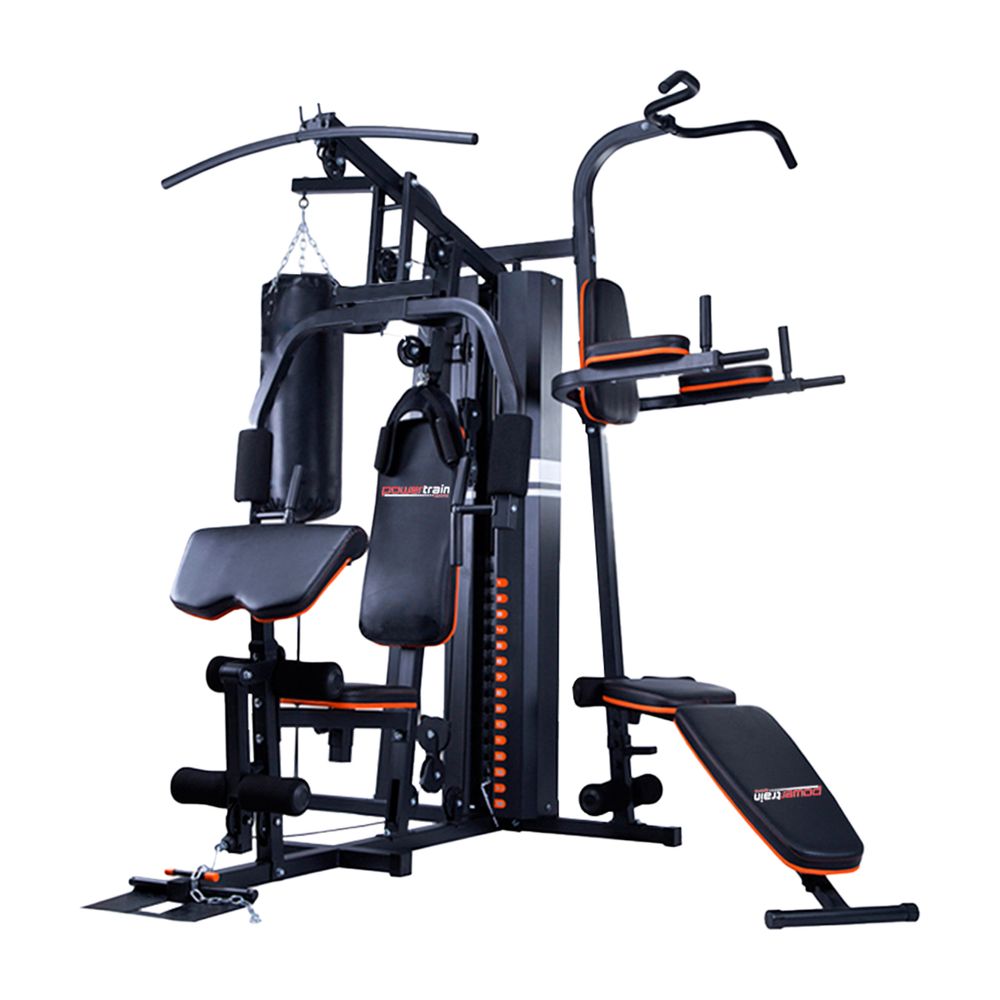 Powertrain Multi Station Home Gym with 158lb Weights Punching Bag by Powertrain - ISBN: 9358528069216