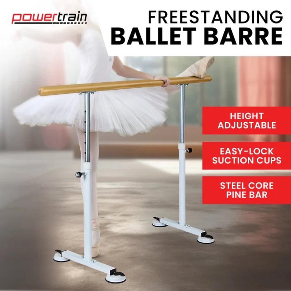 Powertrain Height Adjustable Wooden Portable 1.5M Freestanding Ballet Bar by Powertrain - ISBN: 9358528073077