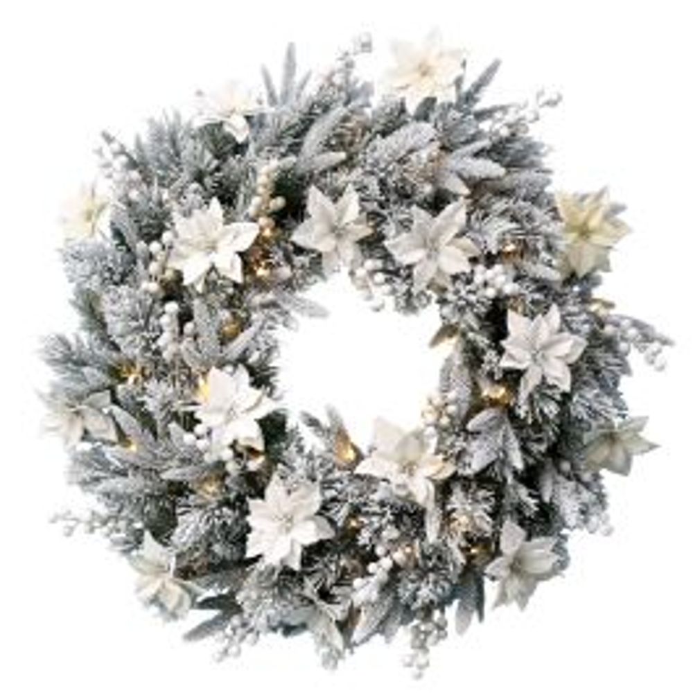 Christabelle Snow Christmas Wreath Colonial with LED Lights  - 61cm by Christabelle - ISBN: 9358528079062
