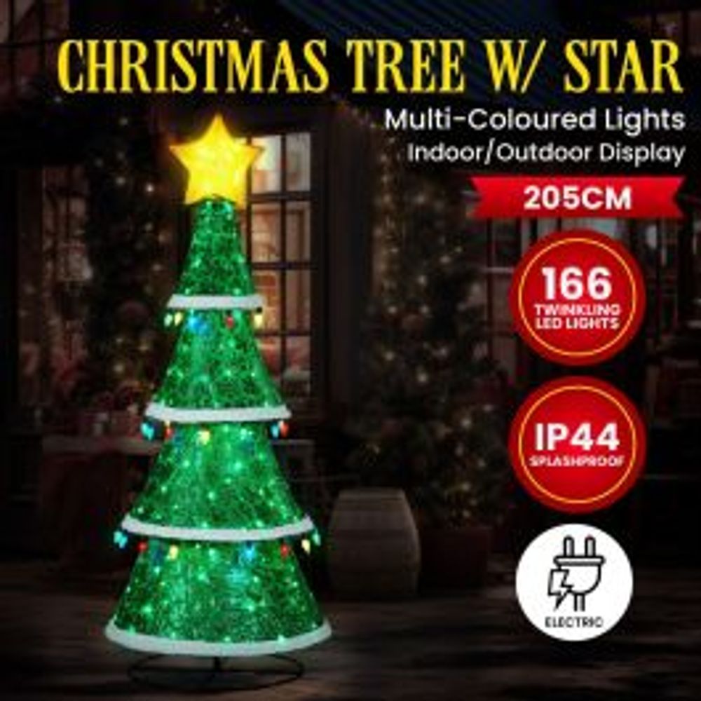 Christabelle Indoor Outdoor Tiered Christmas Tree with Lights - 2 Metre by Christabelle - ISBN: 9358528079888