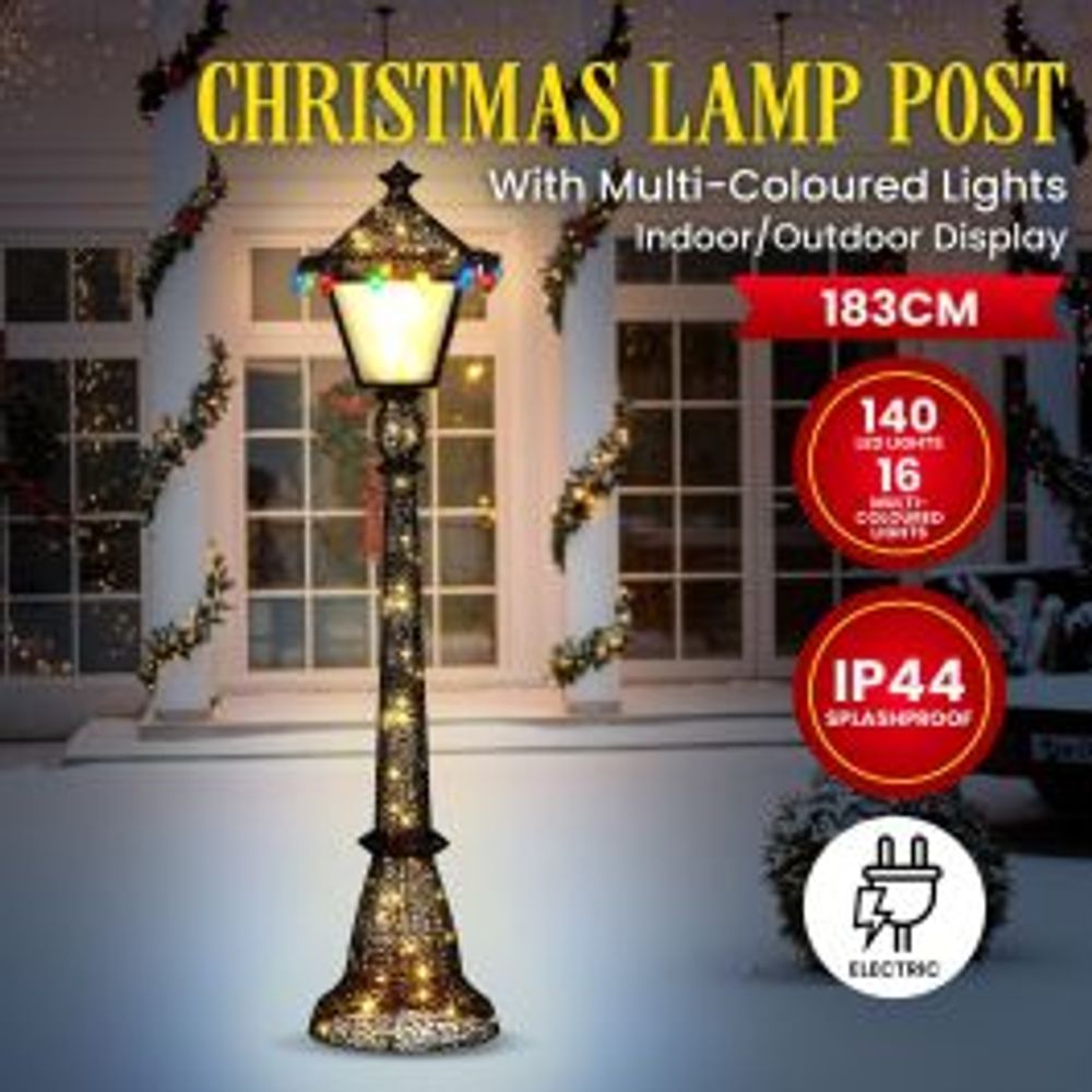 Christabelle Christmas lamp Post Indoor Outdoor Display Decoration LED Lights Front Yard Lawn Statue Ornament - 1.8 Metre by Christabelle - ISBN: 9358528080105
