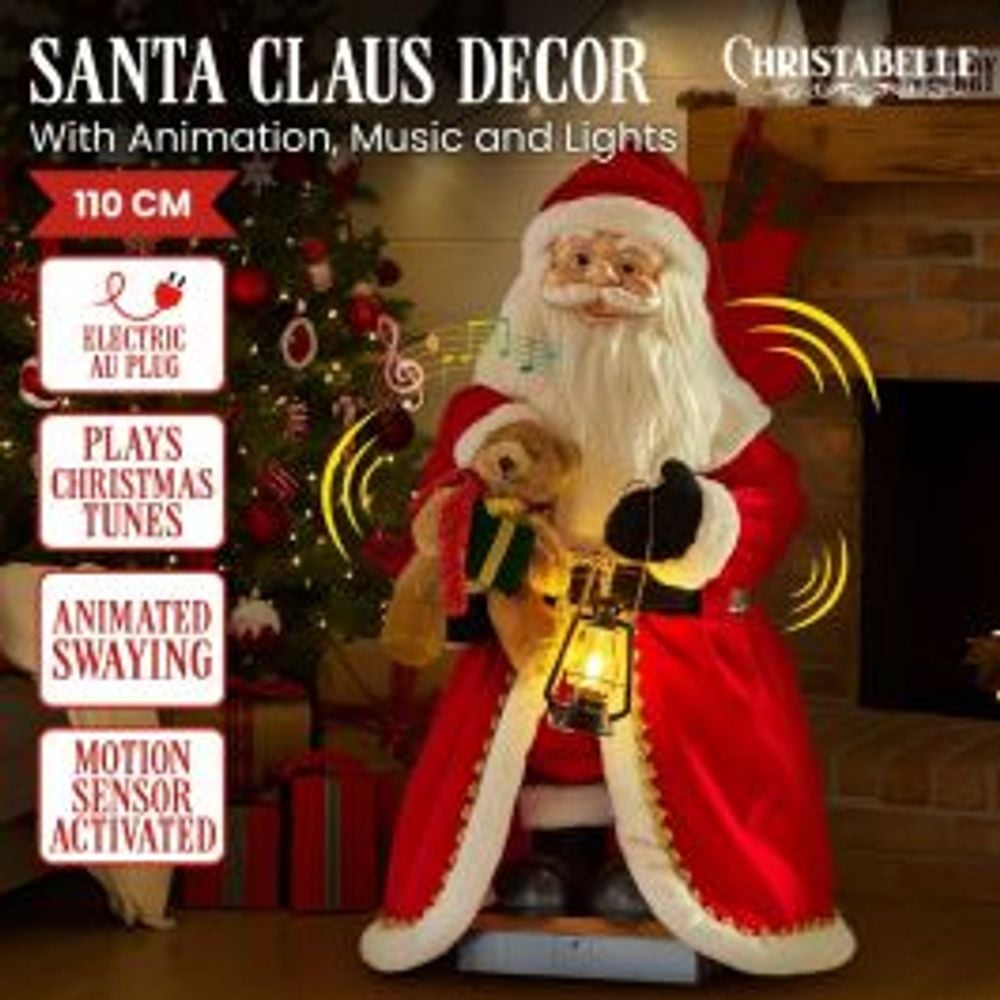 Christabelle Musical LED Animated Christmas Santa Claus Glowing Lantern Ornament Decoration - 1.1 Metre by Christabelle - ISBN: 9358528080358