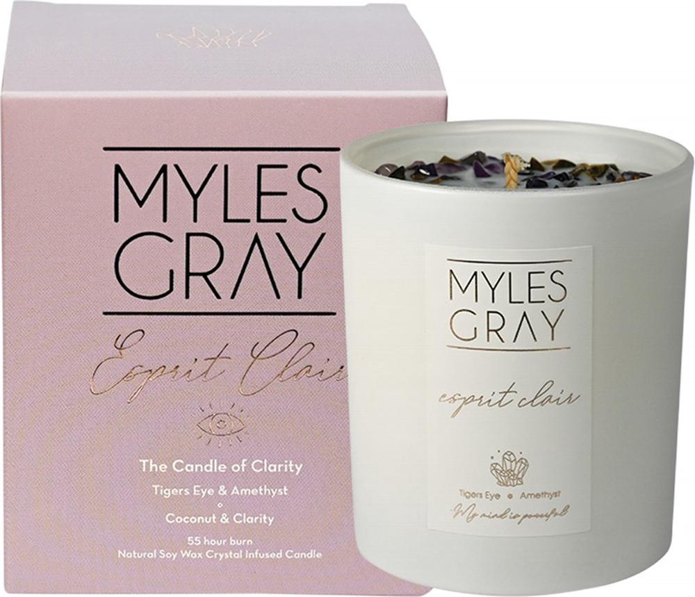 Myles Gray Crystal Infused Soy Candle (Coconut & Clarity) Large Buy