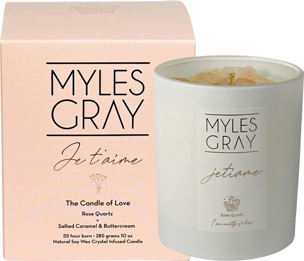 Myles Gray Crystal Infused Soy Candle (Salted Caramel & Buttercream