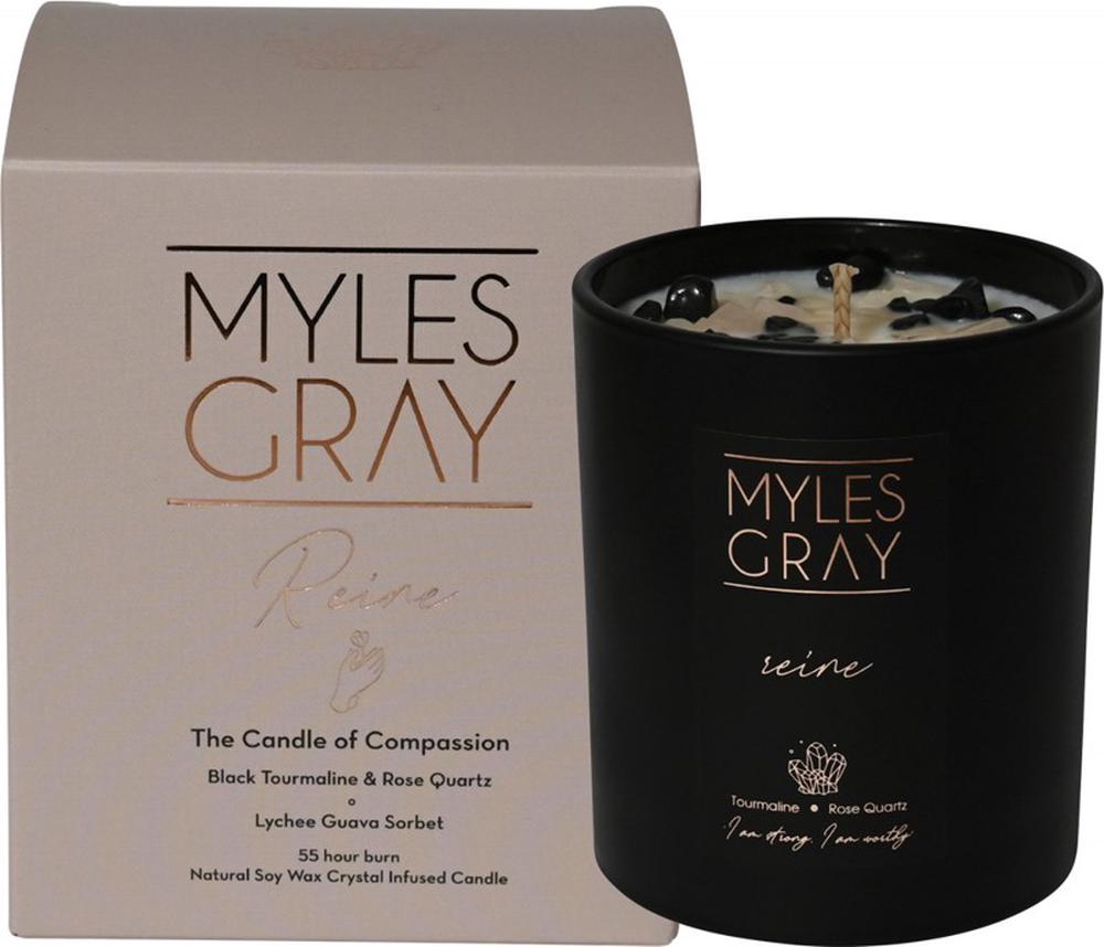 Myles Gray Crystal Infused Soy Candle (Lychee Guava Sorbet) Large