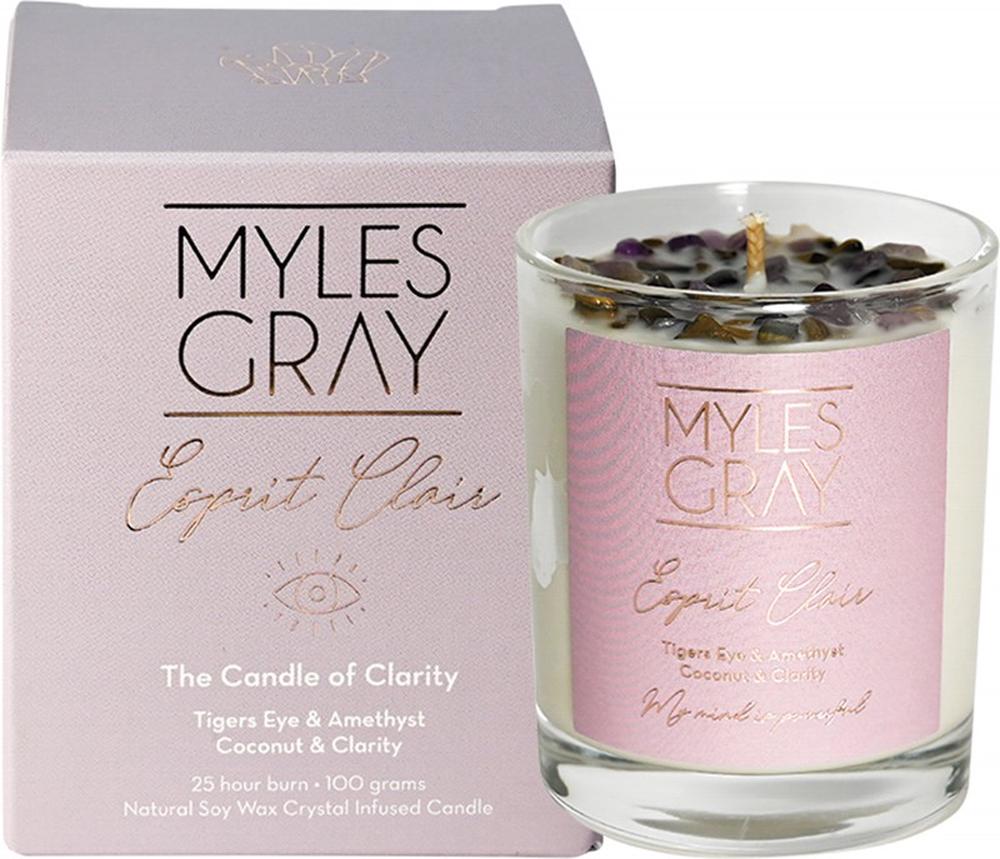 Myles Gray Crystal Infused Soy Candle (Coconut & Clarity) Mini Buy