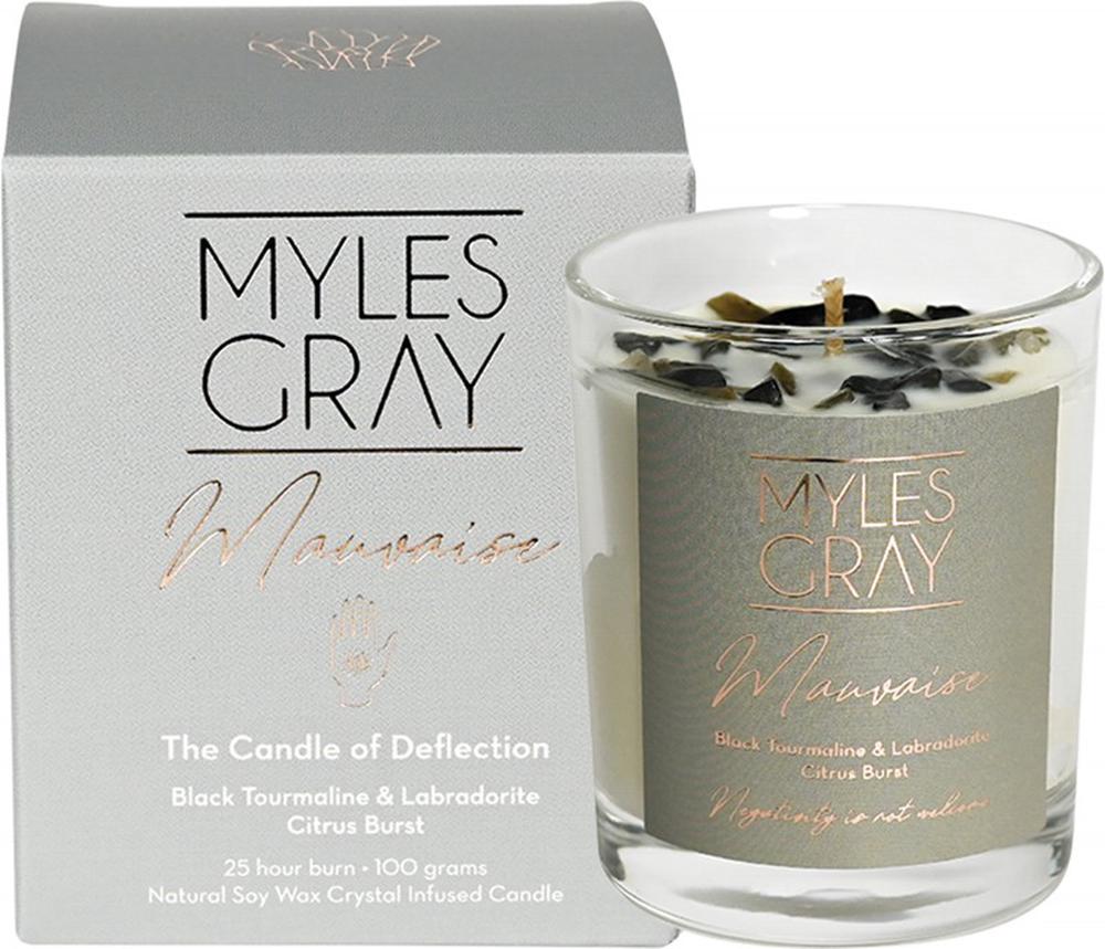 Myles Gray Crystal Infused Soy Candle (Citrus Burst) Mini Buy