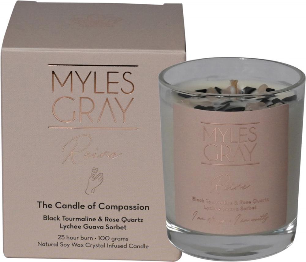 Myles Gray Crystal Infused Soy Candle (Lychee Guava Sorbet) Mini