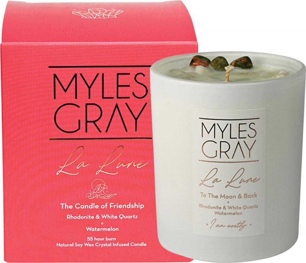 Myles Gray Crystal Infused Soy Candle (Watermelon) Large Buy online