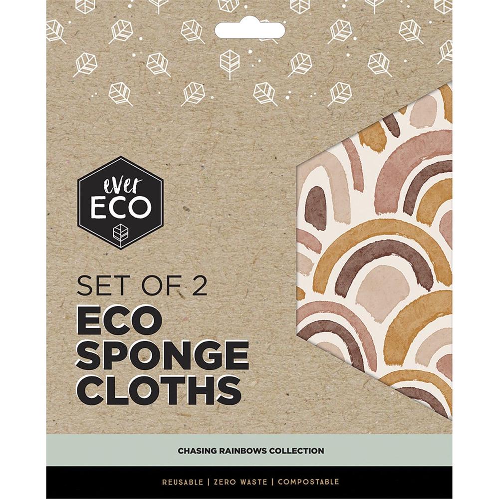 Eco Sponge Cloths Chasing Rainbows Collection, Set of 2, 9358813000948