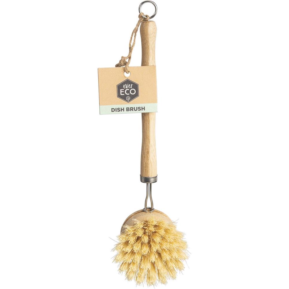 Dish Brush Bamboo Handle, Sisal Bristles, 9358813000962