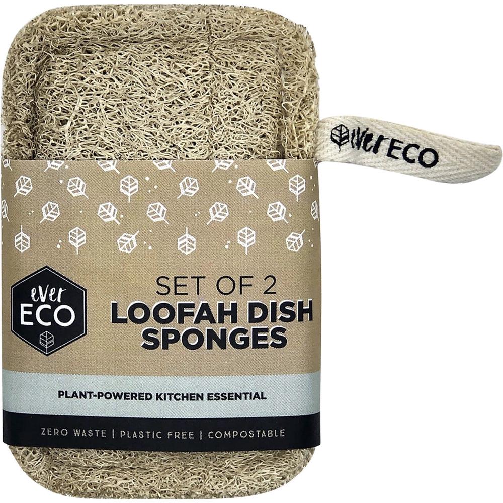 Loofah Dish Sponges, Set of 2, 9358813001013