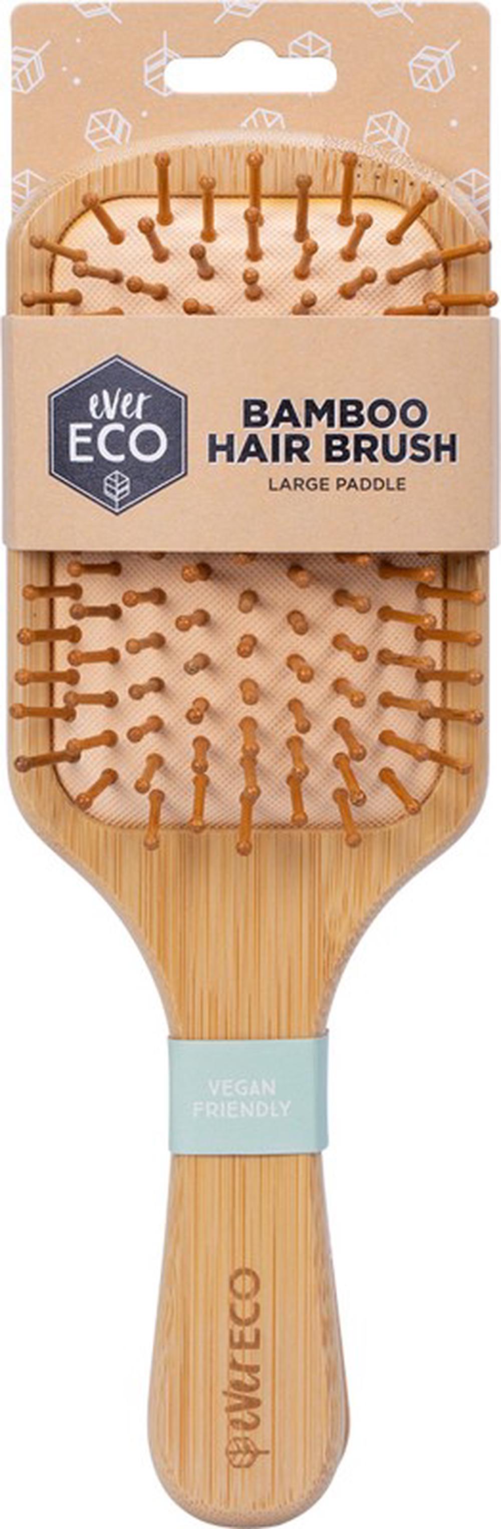 Ever Eco Bamboo Hair Brush with Large Paddle, 9358813001358