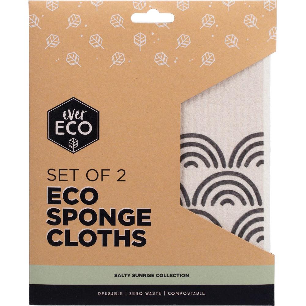 Eco Sponge Cloths Salty Sunrise, Set of 2, 9358813001488
