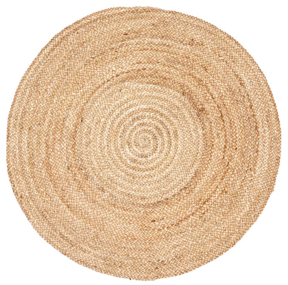 Rug Club Plain Handmade Round Jute Rug (Natural) - 100x100cm | Buy ...