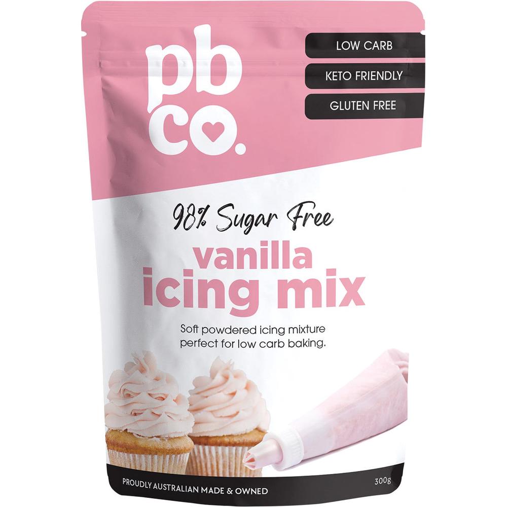 PBco Vanilla Icing Mix 98% Sugar Free - 300g, 9360213000039