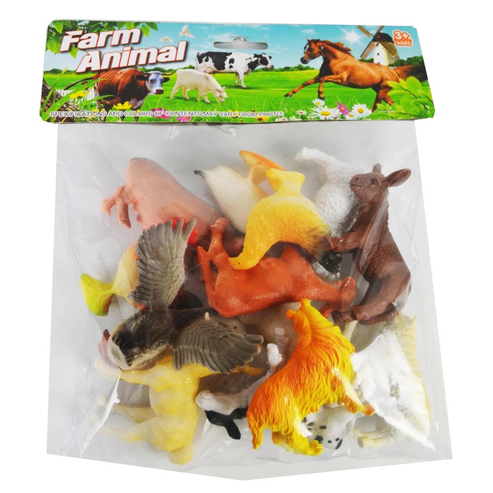 All Brands Toys Farm Animals in Bag, 12 Piece, 9361635000119