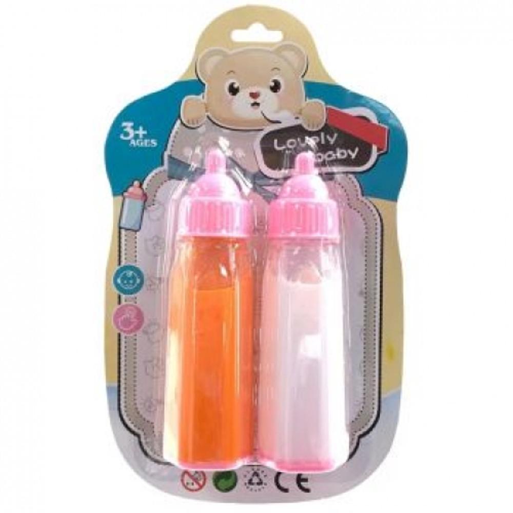 All Brands Toys Doll Baby Drink Bottles Milk & Juice, 2 Pack, 9361635002830