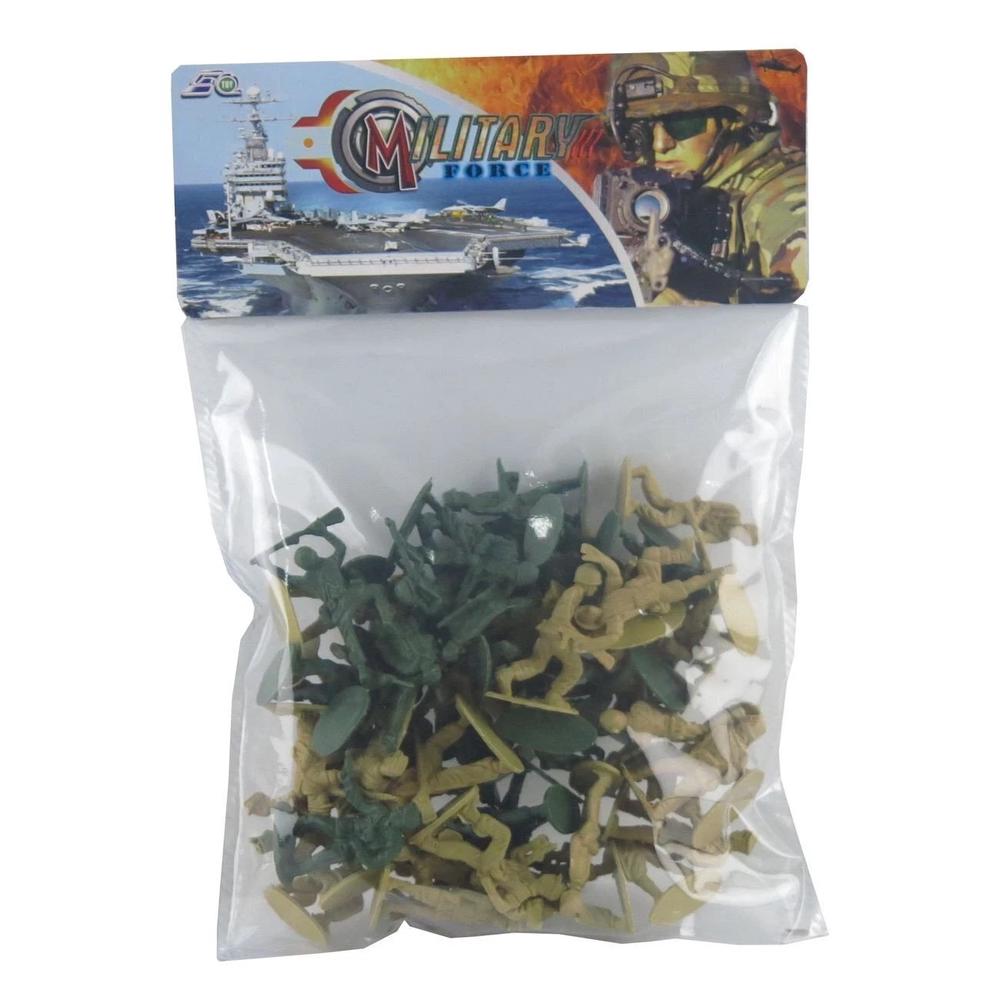 All Brands Toys Military Soldiers in Bag, 58 Pieces, 9361635006821
