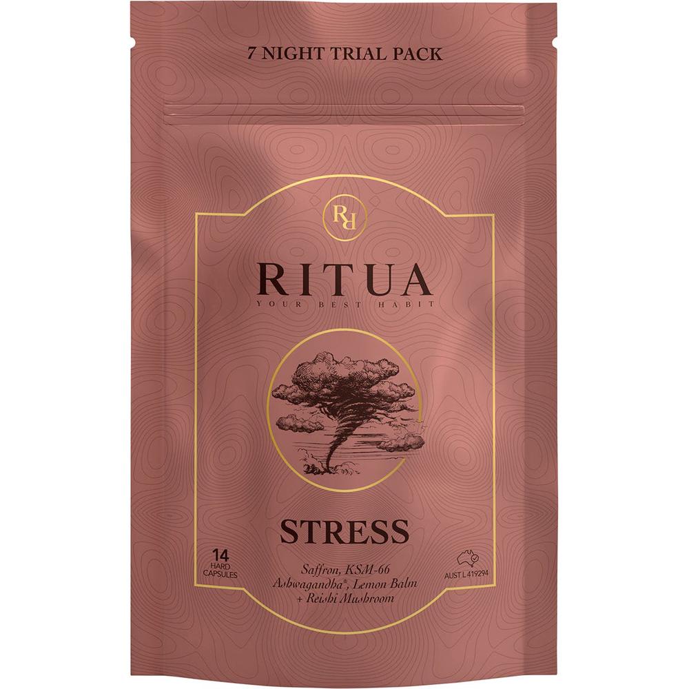 STRESS - 7 Day Saffron Ashwagandha LemonBalm Reishi, 14 Caps, 9369900056502