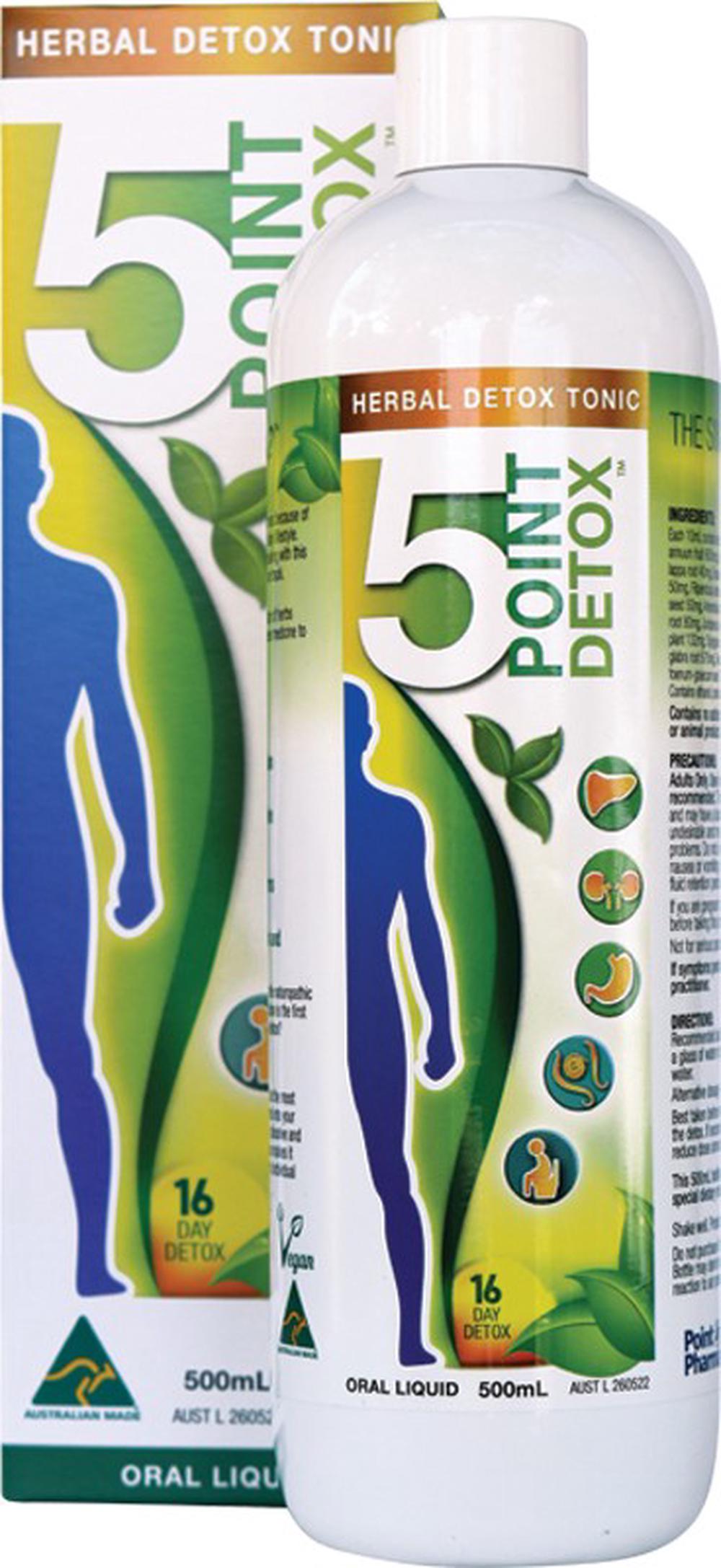 5 Point Detox Herbal Tonic - 500mL, 9369999051389