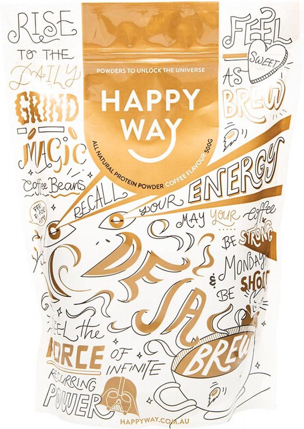 Happy Way Whey Protein Powder (Coffee) - 500g, 9369999068752