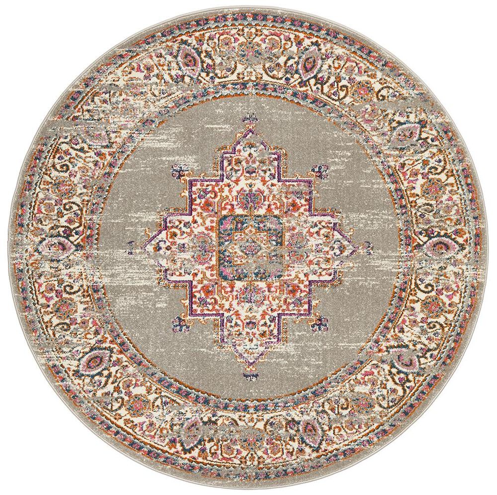 Rug Culture Babylon Designer Round Rug (Grey) - 240x240cm by Rug Culture - ISBN: 9375321876100