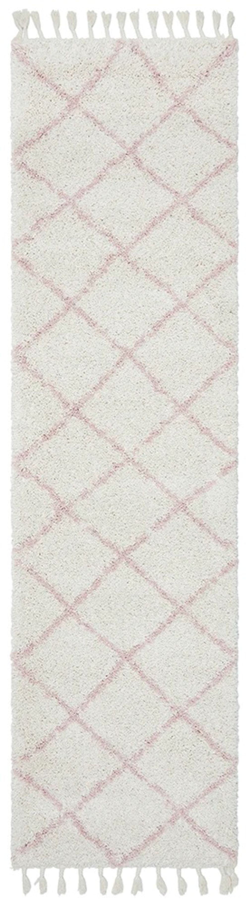 Rug Culture Saffron Cross Shag Runner Rug (Pink) - 300x80cm by Rug Culture - ISBN: 9375321877664